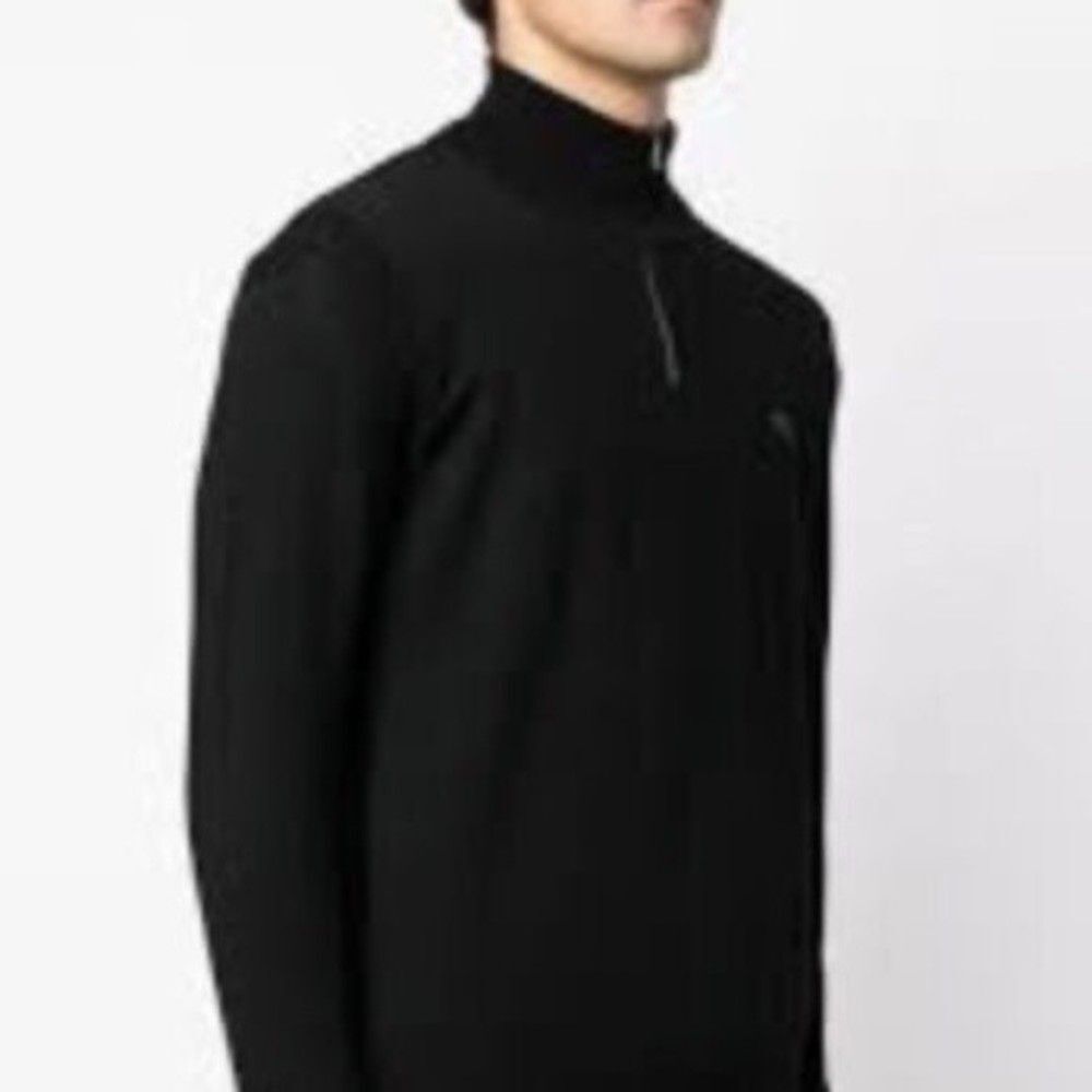 NWOT Michael Kors‎ Men’s Black Cotton/Viscose Half Zip Mock Neck Sweater Size XL